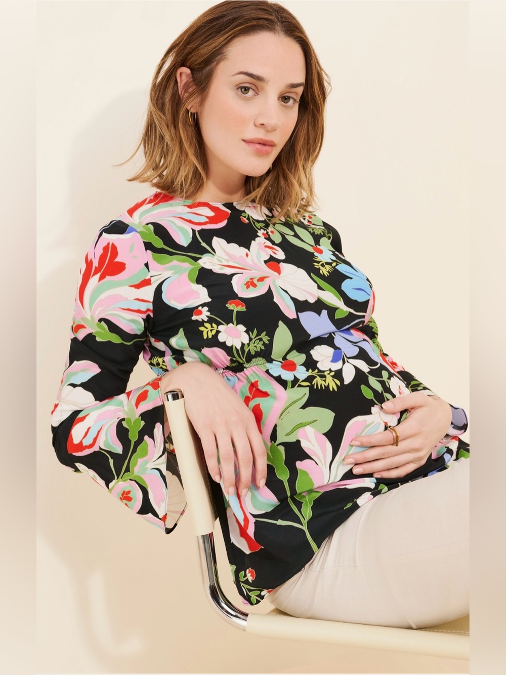 Yumi Kim Kameron Floral Maternity Top XS NWT